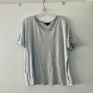 Ralph Lauren Light Gray Striped Tee
